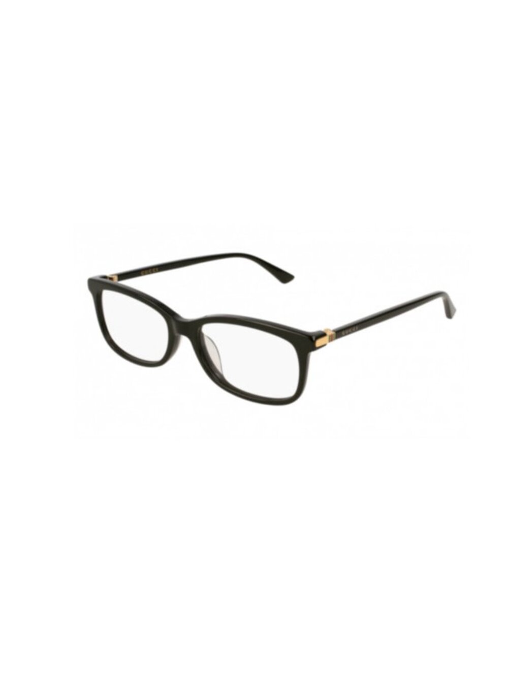 Gucci GG 0296OA 001 Shiny Black Rectangle Men's Eyeglasses